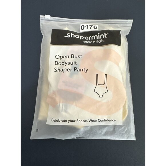 Shapermint Women's XL Open Bust Bodysuit Shaper Panty Creme NWT - Picture 13 of 14